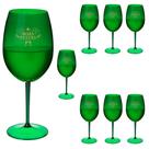 Taças Vinho Acrílico 600ml Boas Festas Taça Vinho 8pçs