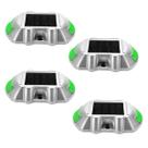 Tacha Solar Kit 4 Uni Olho de Gato Sinalizaçao Viaria Estrada Rodovia Obra Trafego Veiculos Segurança Automotivos