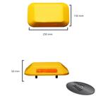 Tachão de sinalização- conduz - mono direcional corpo amarelo refletivo amarelo -250x150x50mm