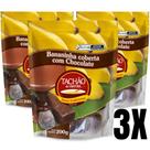 Tachão De Ubatuba Kit C/ 3 Pacotes Bananinha Bananada Coberta Com Chocolate Doce De Banana 200g