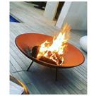 Tacho Corten 100cm Lareira Externa de Jardim braseiro + base