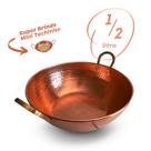 Tacho de cobre ½ Litro com Alças de Bronze