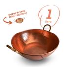 Tacho de cobre 1 Litro com alças de Bronze