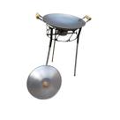 Tacho Disco De Arado 40Cm Com Tampa e Fogareiro A Álcool Com Tripés Removível