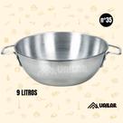 Tacho Grande 35cm 9 L Alumínio leve polido (alumínio repuxado)