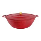 Tacho para Restaurante Alça de Alumínio Fundido 39L 60cm Vermelho Diviforte