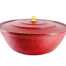 Tacho Restaurante Alça De Alumínio Fundido Craqueado 35Cm Cor Vermelho