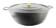 Tacho Restaurante Alça de Alumínio Fundido Craqueado Preto 32cm