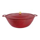 Tacho Restaurante Alça de Alumínio Fundido Craqueado Vermelho 60cm Tacho Restaurante Alça de Alumínio Fundido Craqueado Vermelho 60cm