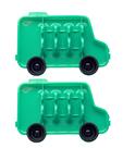 Taco Truck Plate Evriholder, pacote com 2, verde, com 4 xícaras de salsa
