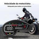 Tacômetro LCD Universal 12V Para Motocicleta Com Luz De Sinalização E Alarme EFL