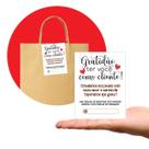 Tag Cartão de Agradecimento Pacote com 100 Peças Tam. 7,5 x 10,5 cm