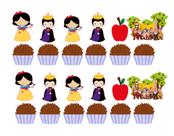 tag de doce branca de neve 50 unid