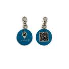Tag de localização do seu pet QR-CODE integrado Cor Azul