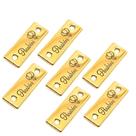 Tag de Metal Decorativa 2.4x0.8 cm Parabéns Dourada 10 Un