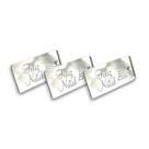 Tag Decorativa Acrílica 3.0x1.0 cm Feliz Natal Prata Espelhado 10 Un