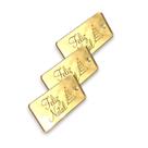 Tag Decorativa Acrílicas 3.0x1.0 cm Feliz Natal Dourado Espelhado 10 Un