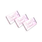 Tag Decorativa Acrílicas 3.0x1.0 cm Produto Artesanal Rose Espelhado 10 Un
