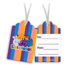 Tag Decorativa - Bolofofos - 8 unidades - Festcolor - Rizzo