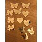 Tags Apliques Personalizado em Acrílico Espelhado - 20 unidades
