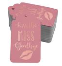 Tags de Papel Foil "Kiss The Miss Goodbye" para Lembranças de Chá de Panela - Inkdotpot