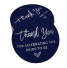Tags de Papel Foil "Obrigada por Celebrar" para Chá de Noiva - Inkdotpot