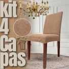 Tailandesa - Kit 4 Capas de Cadeira Linha Gold - Caramelo