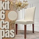 Tailandesa - Kit 6 Capas de Cadeira Linha Gold - Creme