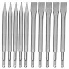 Talhadeira e Ponteiro Sds Plus Para Martelo Impacto Makita, Bosch, Dewalt 250mm 10 Unidades Talhadeira e Ponteiro Sds Plus Para Martelo Impacto Makita, Bosch, Dewalt 250mm 10 Unidades