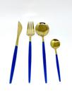 Talher 16pc dourado e azul slim
