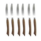 Talher Conjunto Jogo 24 Peças Wood Luxo Garfo Faca Colher