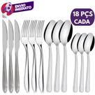 Talher Inox Jogo Garfo Faca Colher Refeição E Colher Sobremesa Jantar Dia a Dia Restaurante