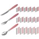 Talheres Blumenau 162 Peças Rosa Faca Garfo Colher Aço Inox