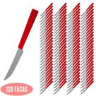 Talheres Cabo Plástico C/ 120 Facas Vermelho Fortaleza Inox Talheres Cabo Plástico C/ 120 Facas Vermelho Fortaleza Inox
