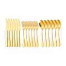Talheres de Mesa Faqueiro Dourado Garfo Faca Colher Inox 18un