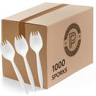 Talheres descartáveis brancos Plasticpro Sporks (1000 unidades)