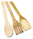 Talheres em bambu kit com 3 pcs - 27cm