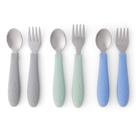 Talheres infantis Elk and Friends com alça de silicone inoxidável
