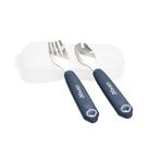 Talheres Infantis Inox com Estojo Marinho Clingo