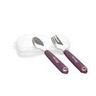 Talheres Infantis Inox com Estojo Rosé Clingo