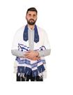 Talit Ortodoxo Gadol Grande Importado De Israel - Azul ROYAL