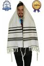 Talit ortodoxo Preto E Dourado 50x180 Cm Original De Israel