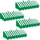 Tallew 4 Peças Decorações de Parede em Formato de Marquise 3D de Circo 63 x 21 cm