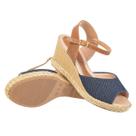Tamanco Alto Salto Feminino Jeans Luxo Nao Faz Barulho Leve