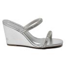 Tamanco Anabela Feminino Via Marte Tira Strass 328-009-01
