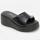 Tamanco Anabela Vizzano Detalhe Anel Feminino - Preto - 37