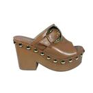 Tamanco Bellaze Com Fivela Marrom