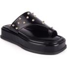Tamanco Chinelo Feminino Flat Slide com Tachas Douradas Confortável Leve Tendência Original Olzzy