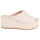 Tamanco Feminino Anabela Flatform Plataforma Detalhe Dourado Confortável Original Olzzy