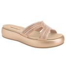 Tamanco Feminino Anabela Ouro Rosado Piccadilly 459008-2 Tamanco Feminino Anabela Ouro Rosado Piccadilly 459008-2